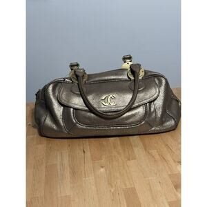 VINTAGE JUST CAVALLI GOLD FRONT POCKET DOUBLE HANDLES Read!